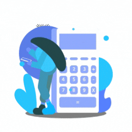 Illustration of a person managing documents